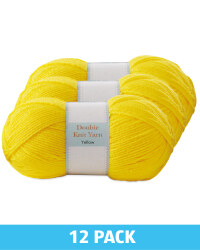 Yellow Double Knitting Yarn 12 Pack