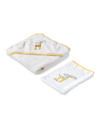 Yellow Giraffe Hooded Baby Towel