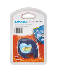Yellow Plastic Dymo Labels