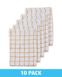 Yellow Terry Tea Towels 10 Pack