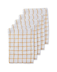 Yellow Terry Tea Towels 5 Pack