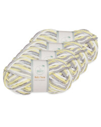 Yellow/Grey Striped Baby Yarn 4 Pack