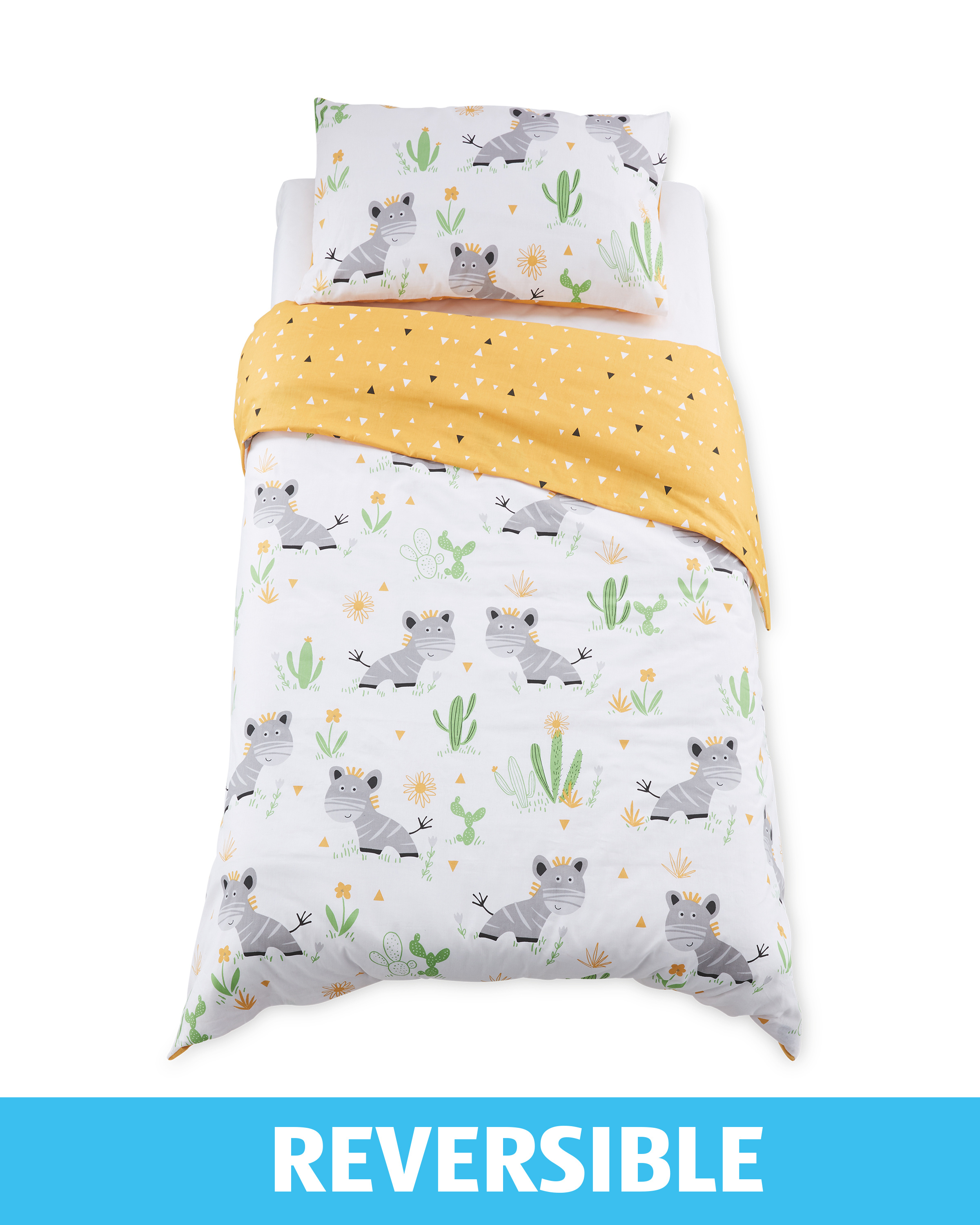 Zebra Toddler Duvet Pillowcase Set Aldi Uk