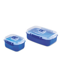 Heat and Eat Container 2 Pack - Dark Blue