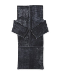 Kirkton House Blanket With Sleeves - Dark Grey