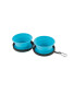 Pet Collection Collapsible Pet Bowl - Grey/Turquoise
