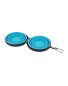 Pet Collection Collapsible Pet Bowl - Grey/Turquoise