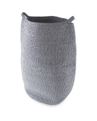 Cotton Rope Laundry Basket - Navy & White