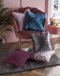 Plain Velvet Effect Cushion - Pink