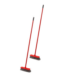 Charles Bentley Twin Broom Set - Red