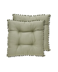 Tassel Seat Pads 2 Pack - Sage