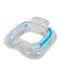 Sit 'n Float With Cup Holder - Silver/Blue