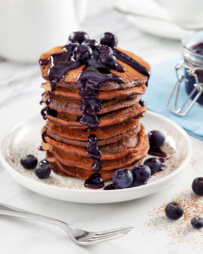 Vegan Chocolate Pancakes with Blueberry Compote - ALDI UK