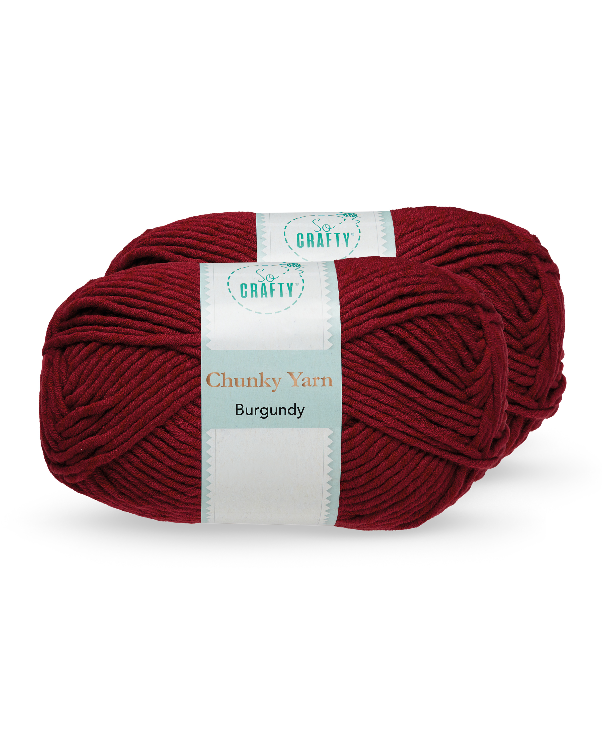 Burgundy Chunky Yarn 2 Pack ALDI UK