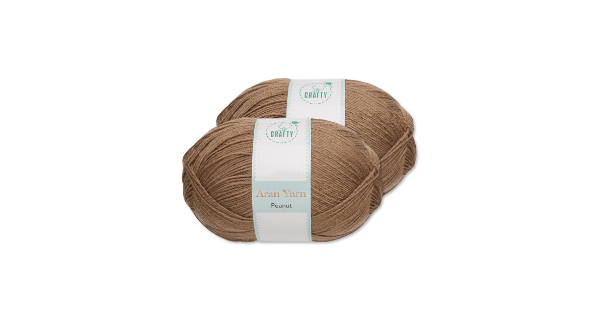 Peanut Aran Yarn 2 Pack ALDI UK