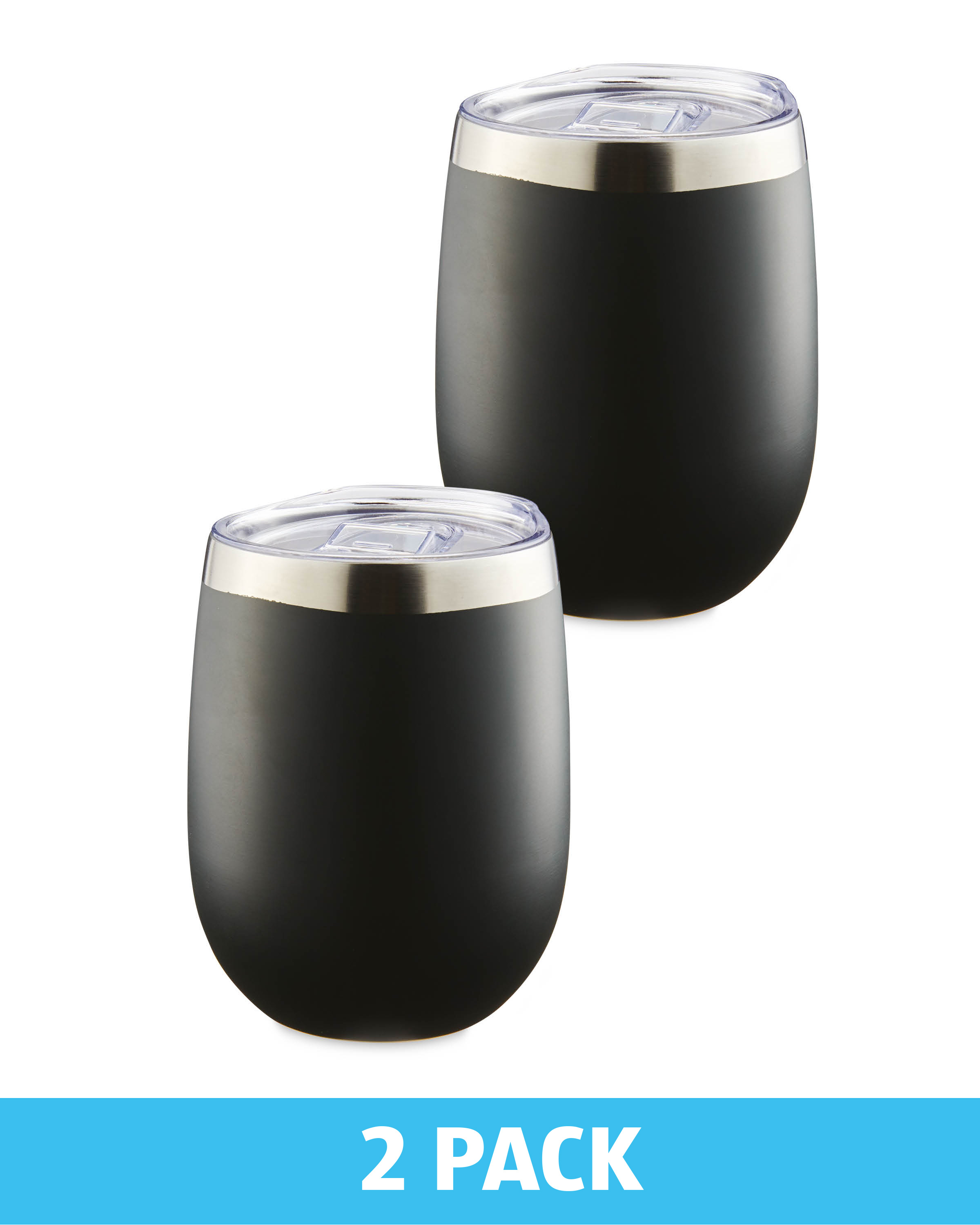 Black Insulated Tumbler 2 Pack ALDI UK
