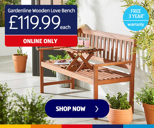 Gardenline Wooden Love Bench