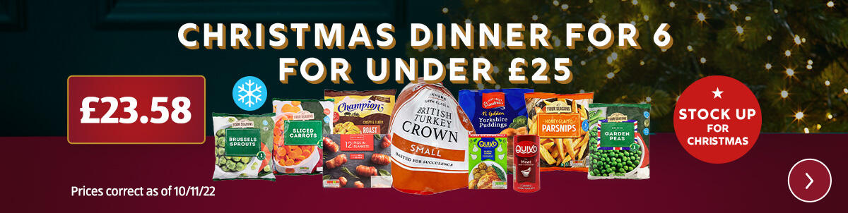 Christmas Dinner for 6 for under 25