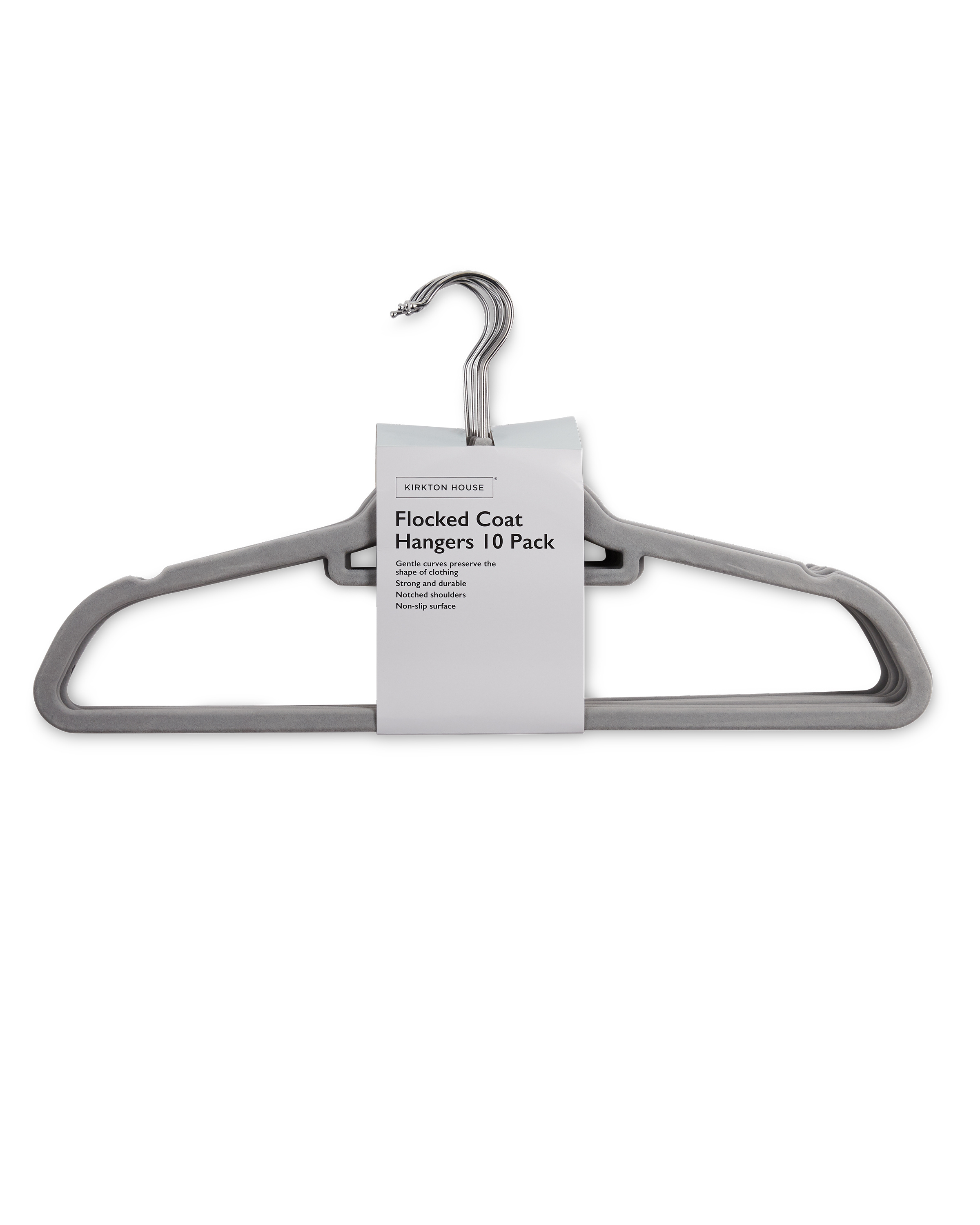 10 Pack Flocked Coat Hangers ALDI UK