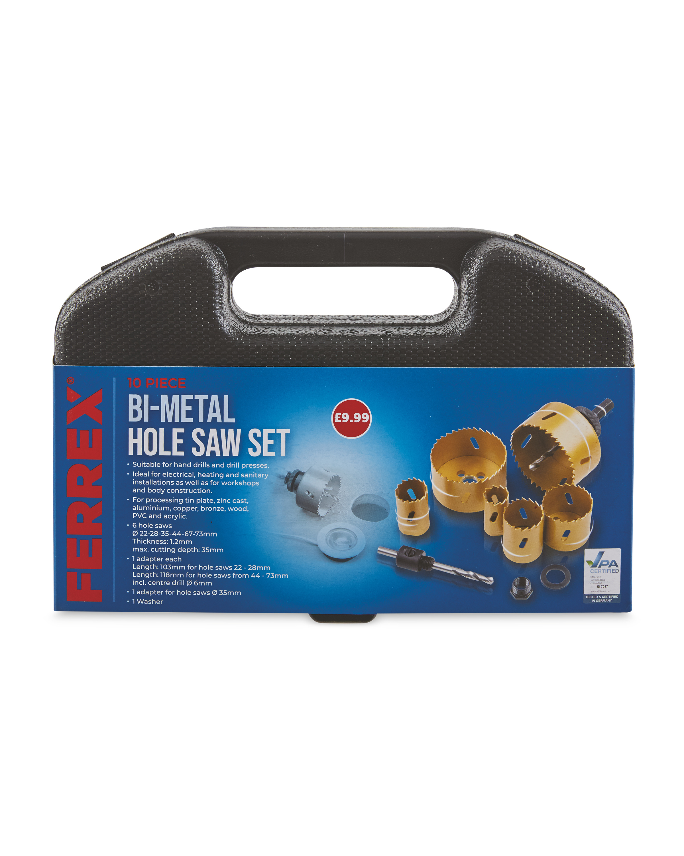 10Piece BiMetal Hole Saw Set ALDI UK
