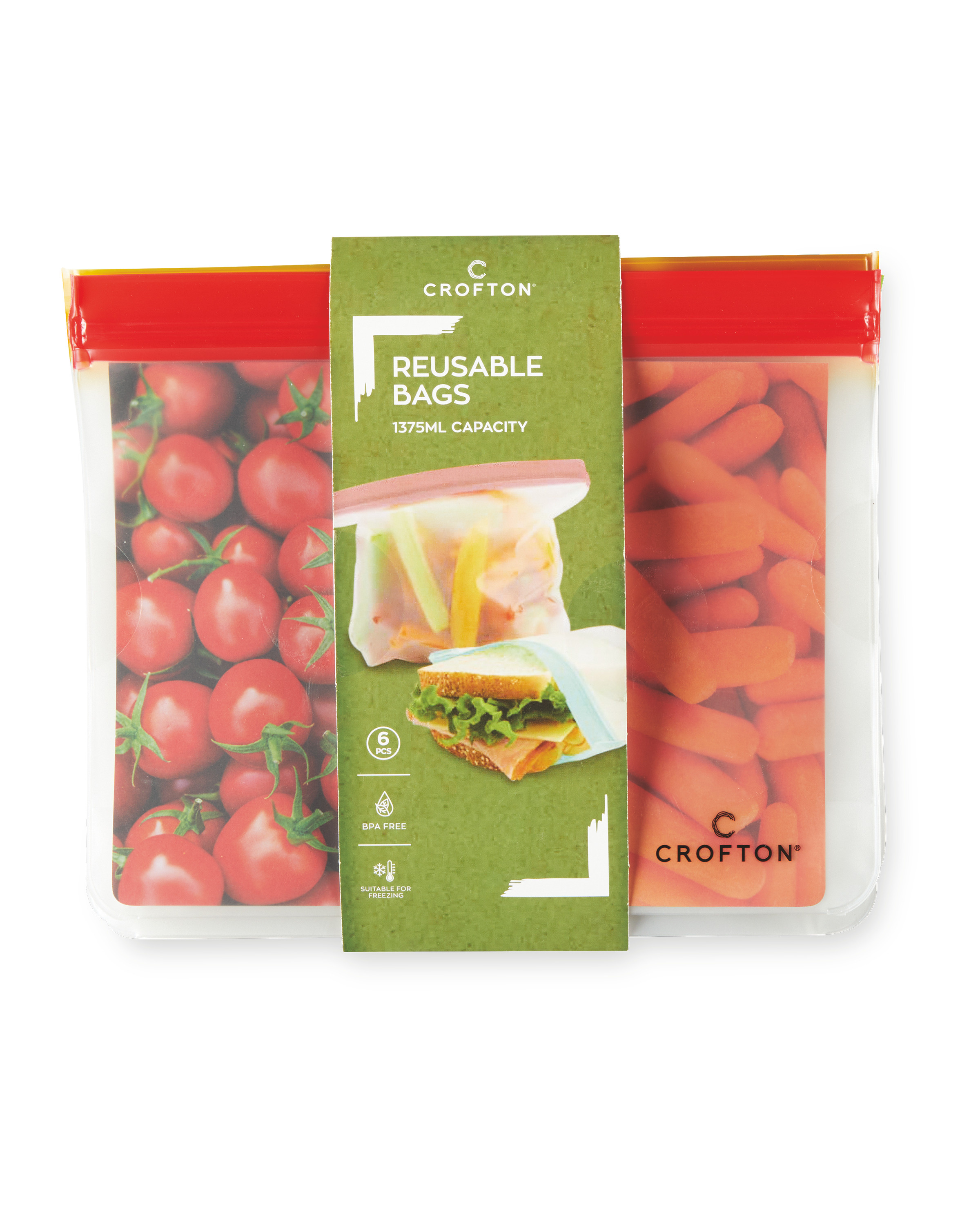 6 Pack Large Reusable Snack Bags ALDI UK