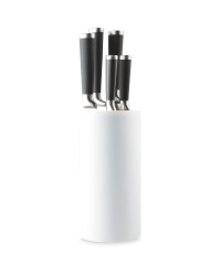 Crofton 5 Piece Knife Block - White