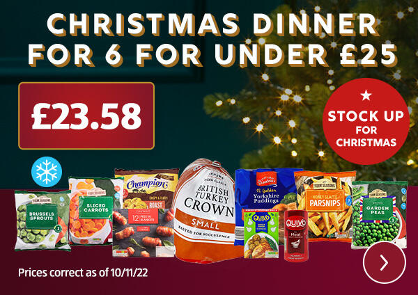 Christmas Dinner for 6 for under 25