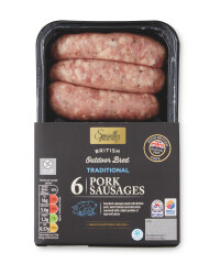 6 Traditional Pork Sausages