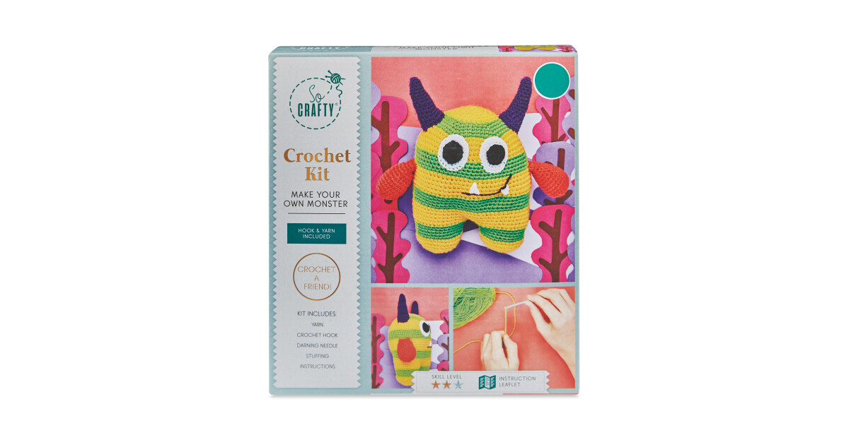 Green Striped Monster Crochet Kit ALDI UK