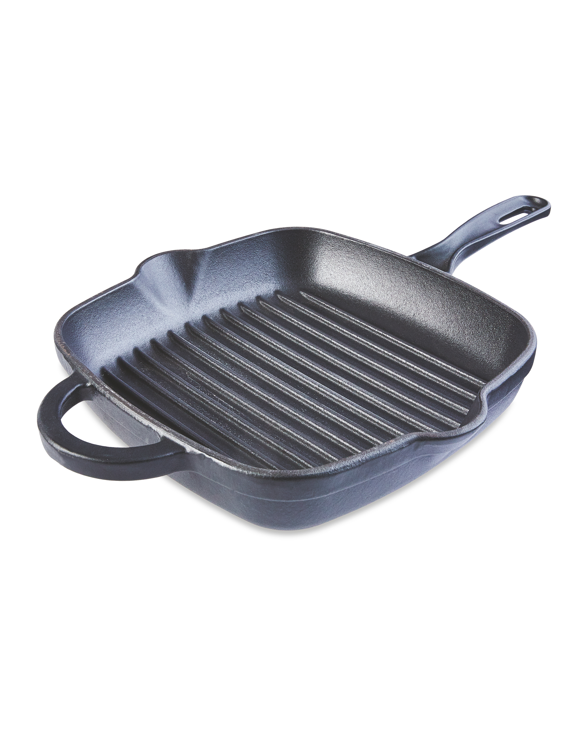 Matt Black Cast Iron Griddle Pan ALDI UK