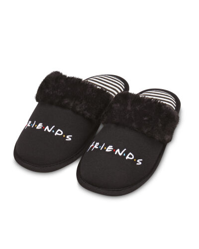Ladies' Black Friends Slippers - ALDI UK