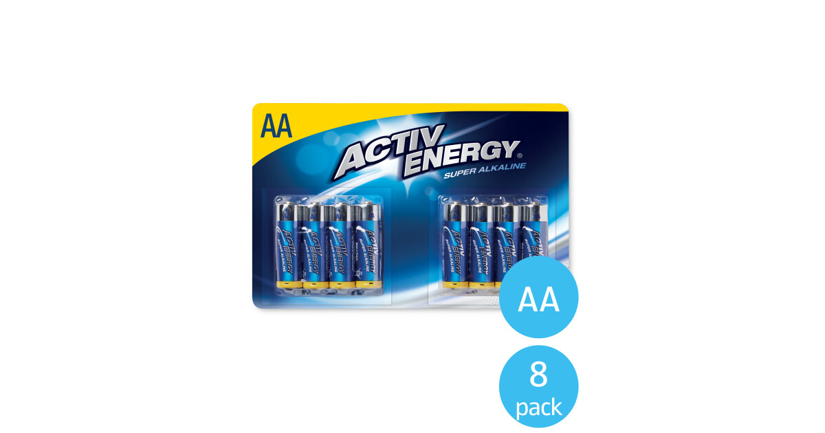 AA Activ Energy Batteries 8 Pack - ALDI UK