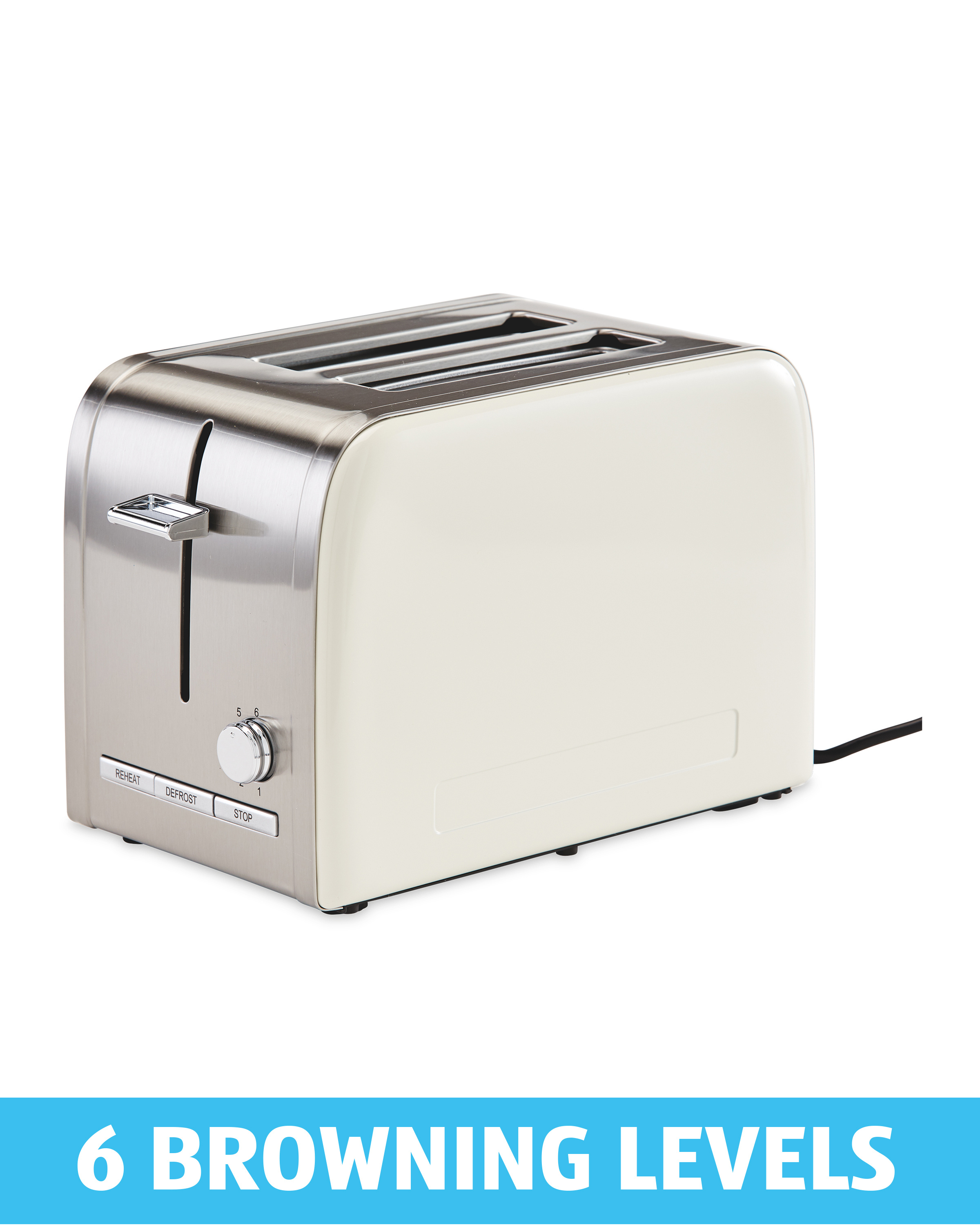 Ambiano Cream Premium Toaster ALDI UK