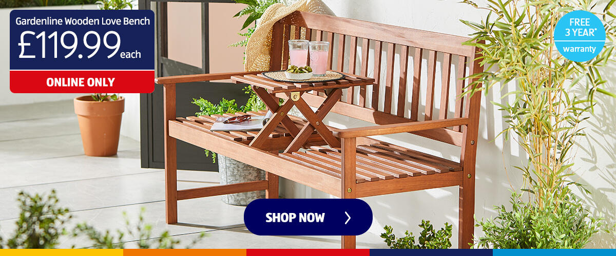 Gardenline Wooden Love Bench