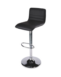 Black High Back Gas Lift Bar Stool