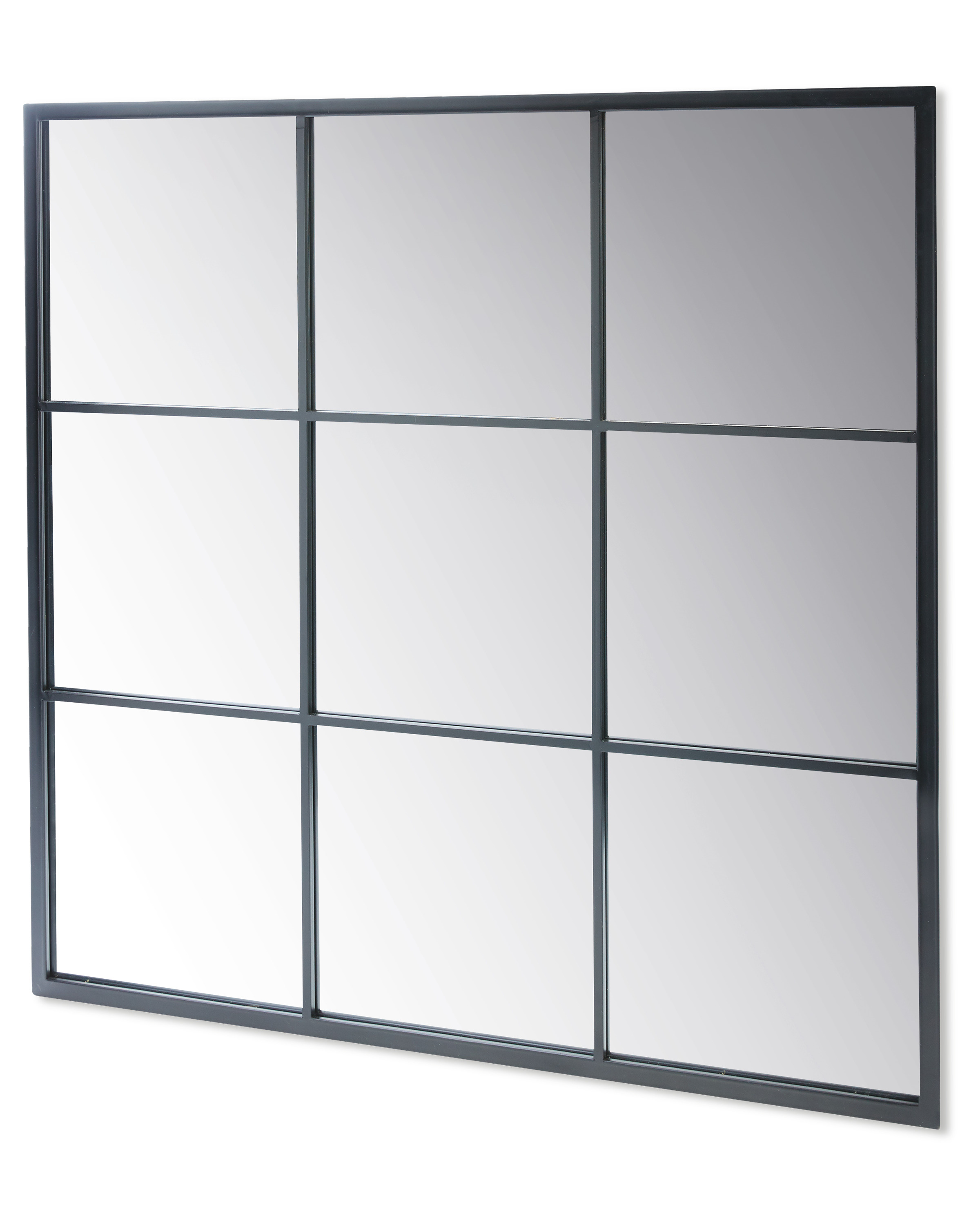 Black Metal Grid Mirror ALDI UK