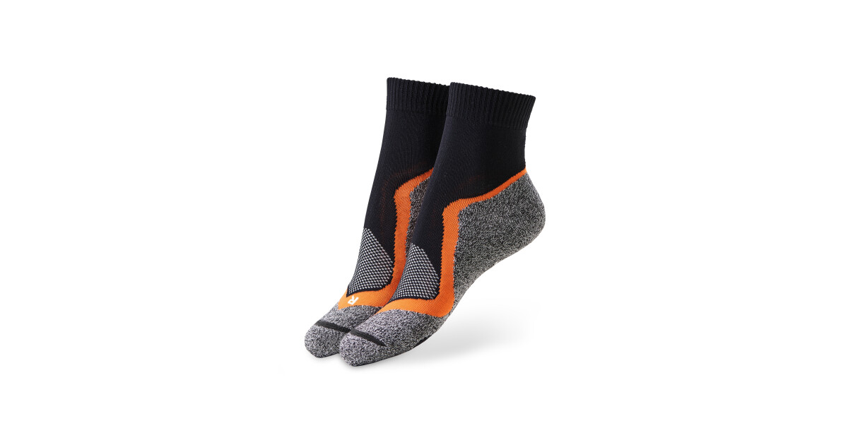 Black/Orange Cycling Ankle Socks - ALDI UK