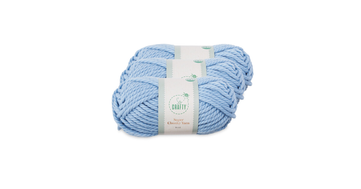 Blue Super Chunky Yarn 3 Pack ALDI UK