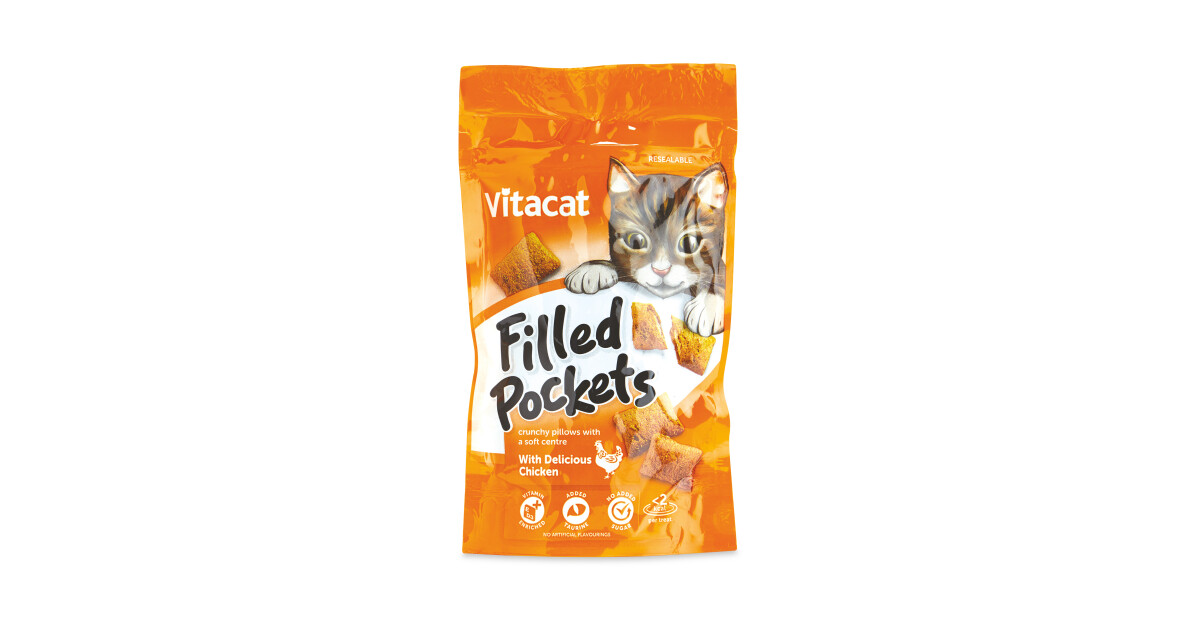 Filled Pocket Cat Treats - Chicken - ALDI UK