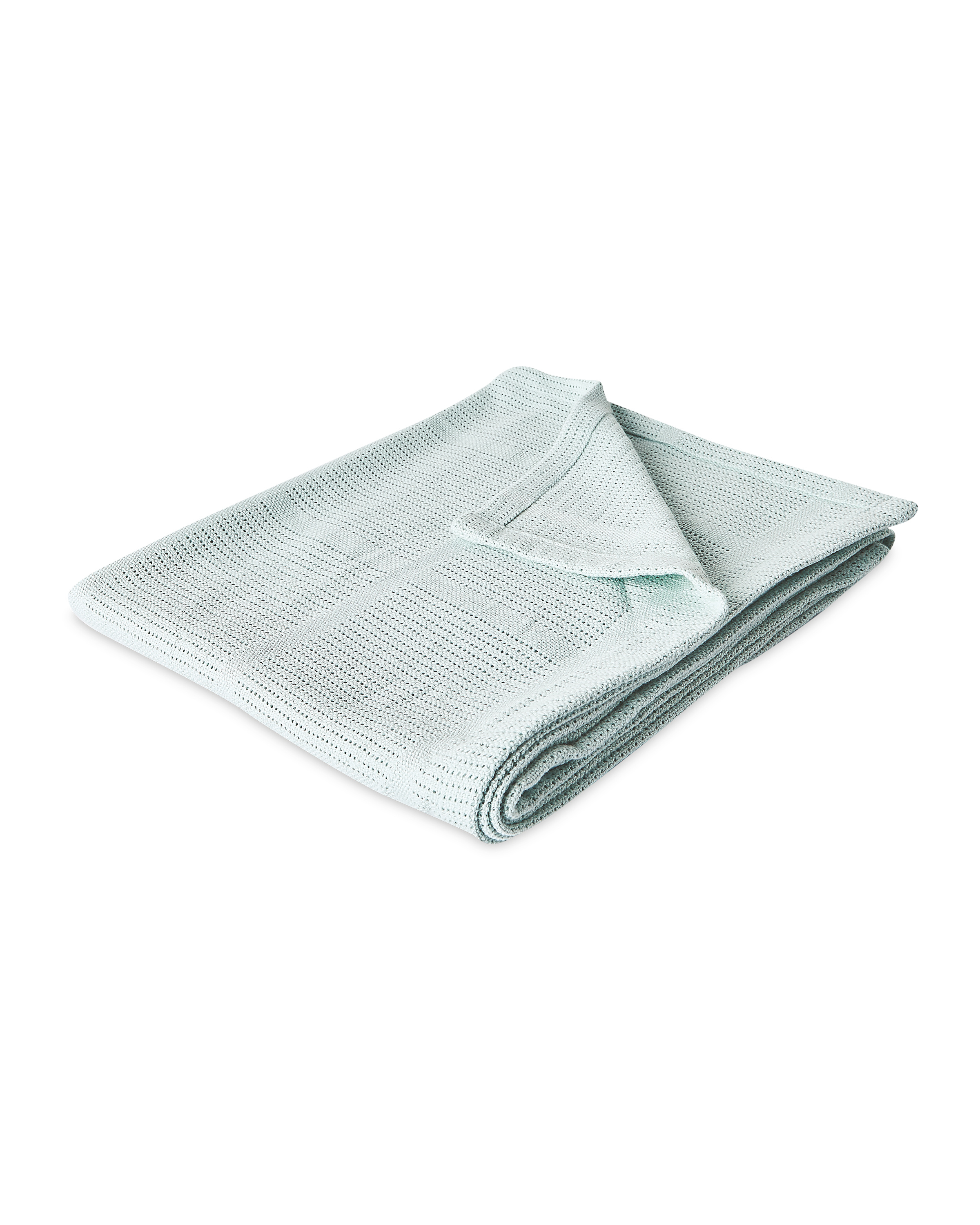 Large Aqua Blue Cellular Blanket ALDI UK