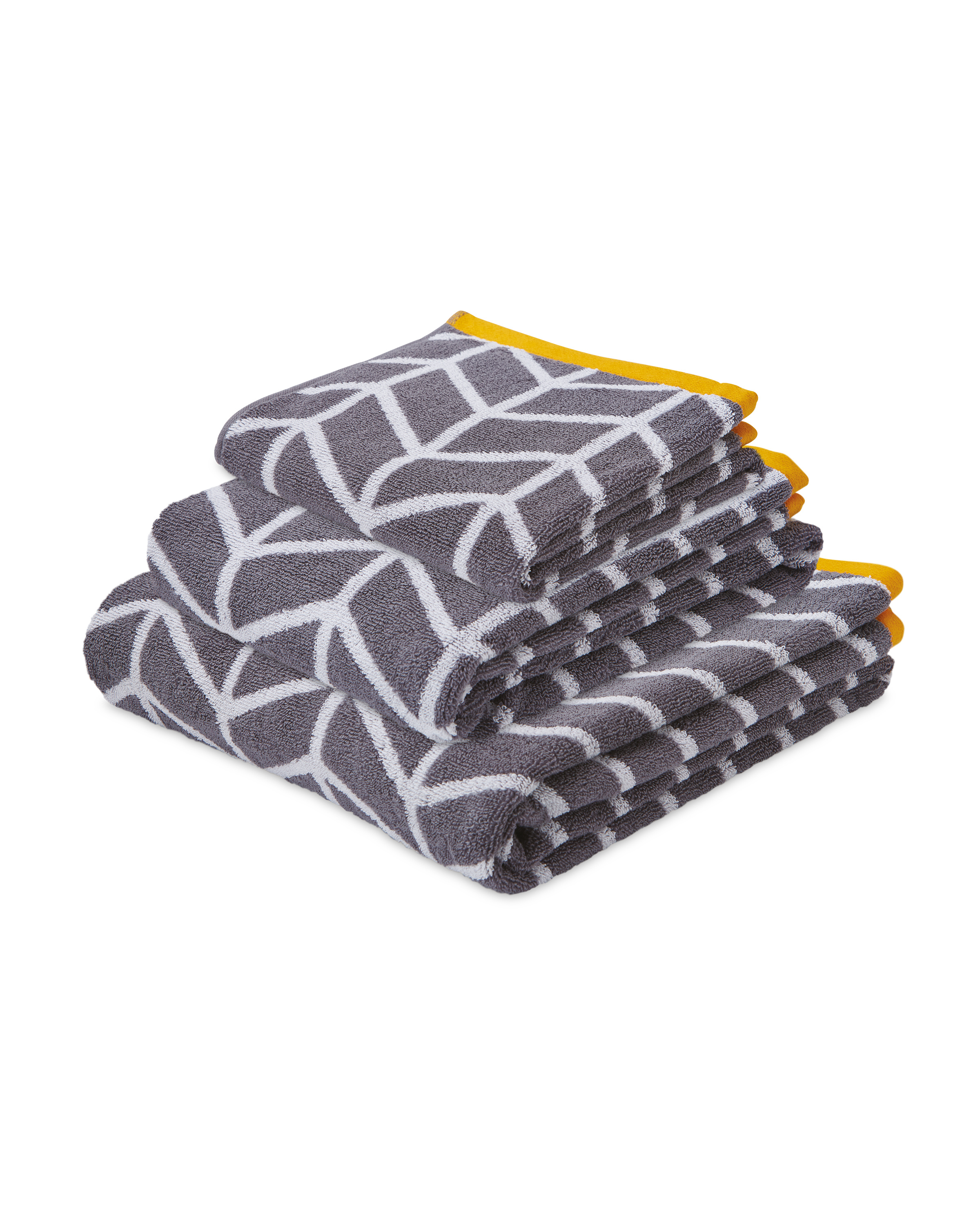 Chevron Patterned Bath Towel Set ALDI UK