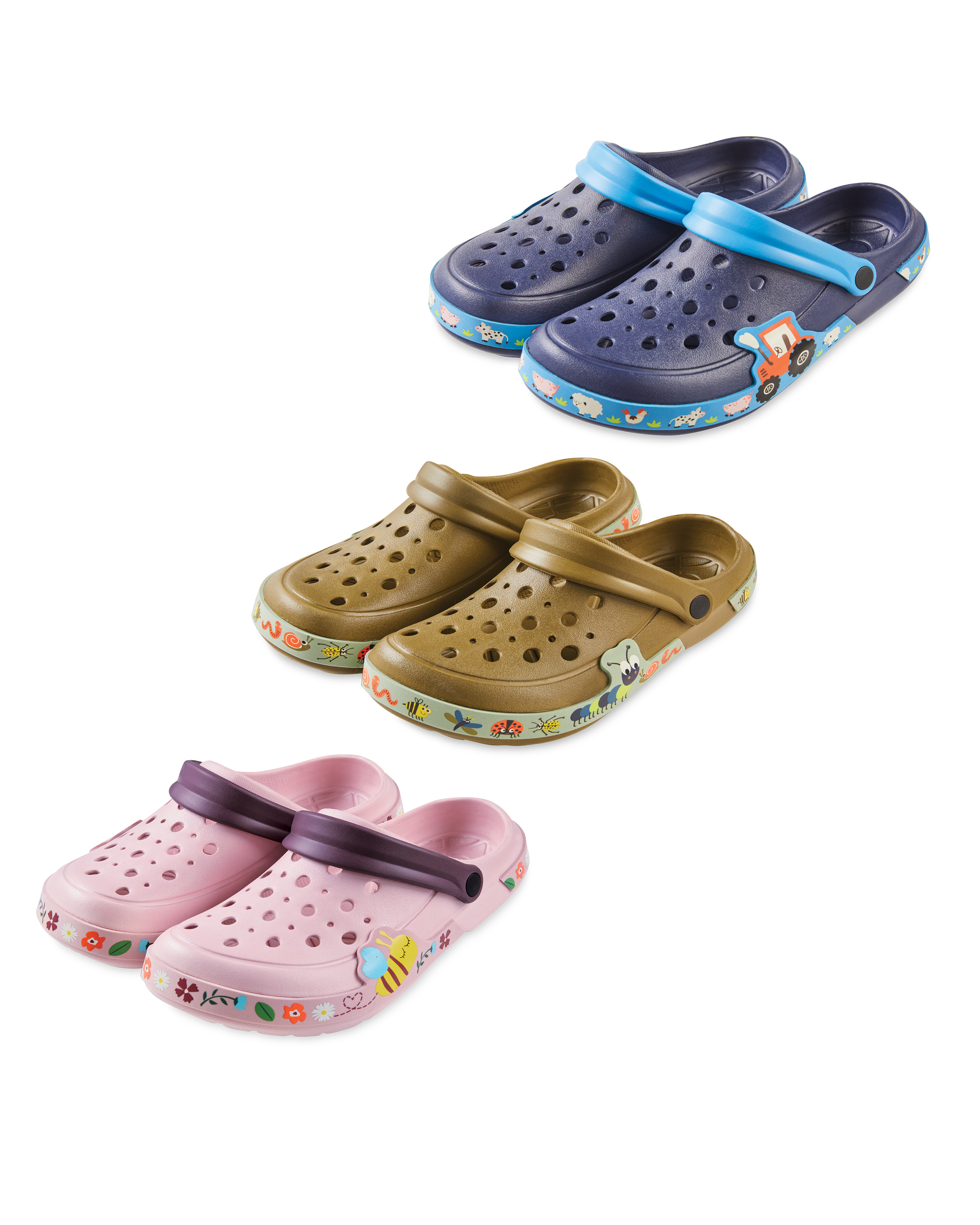 Children's Lily & Dan Garden Clogs ALDI UK