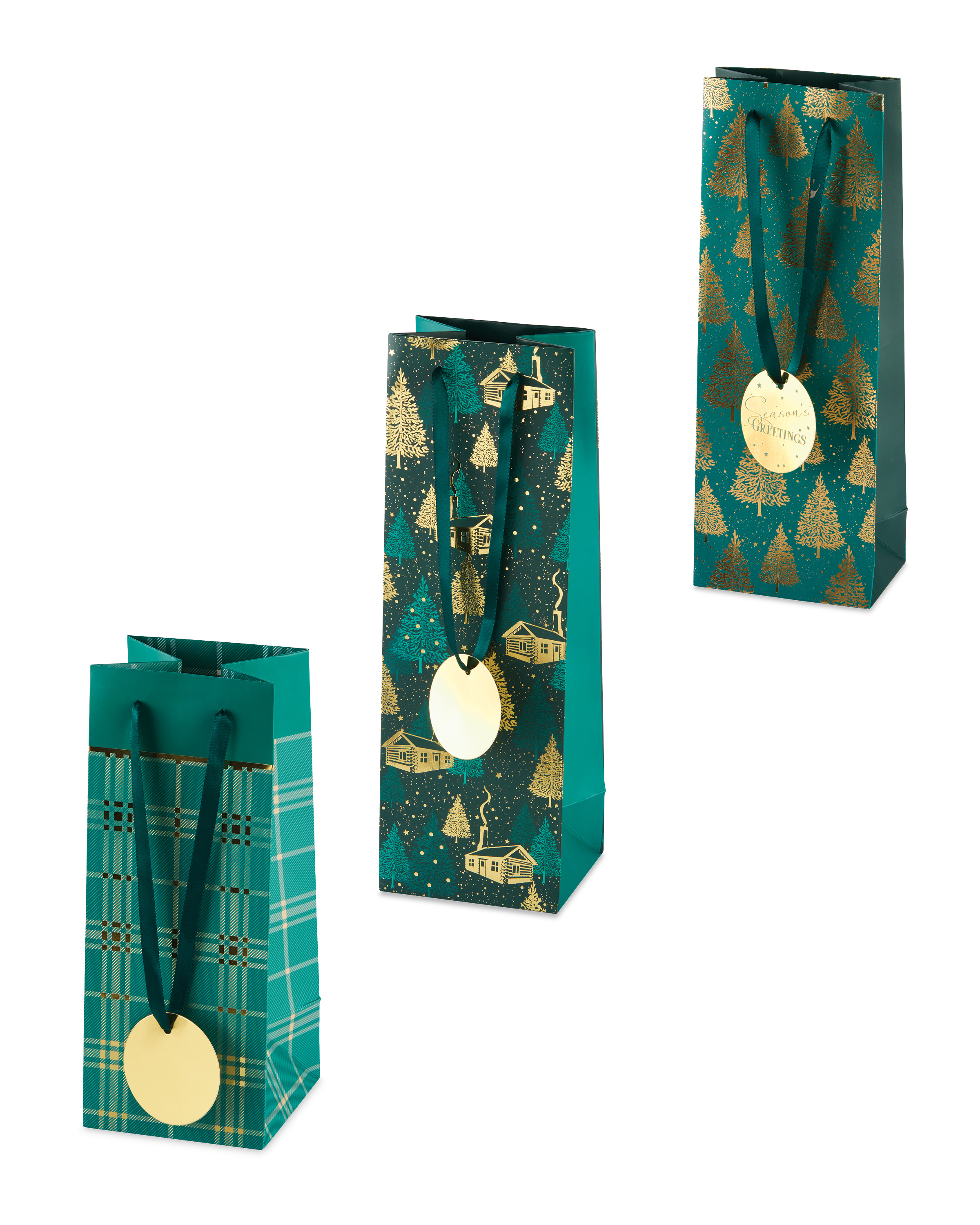 Christmas Cabin 6 Piece Bottle Bags Aldi Uk