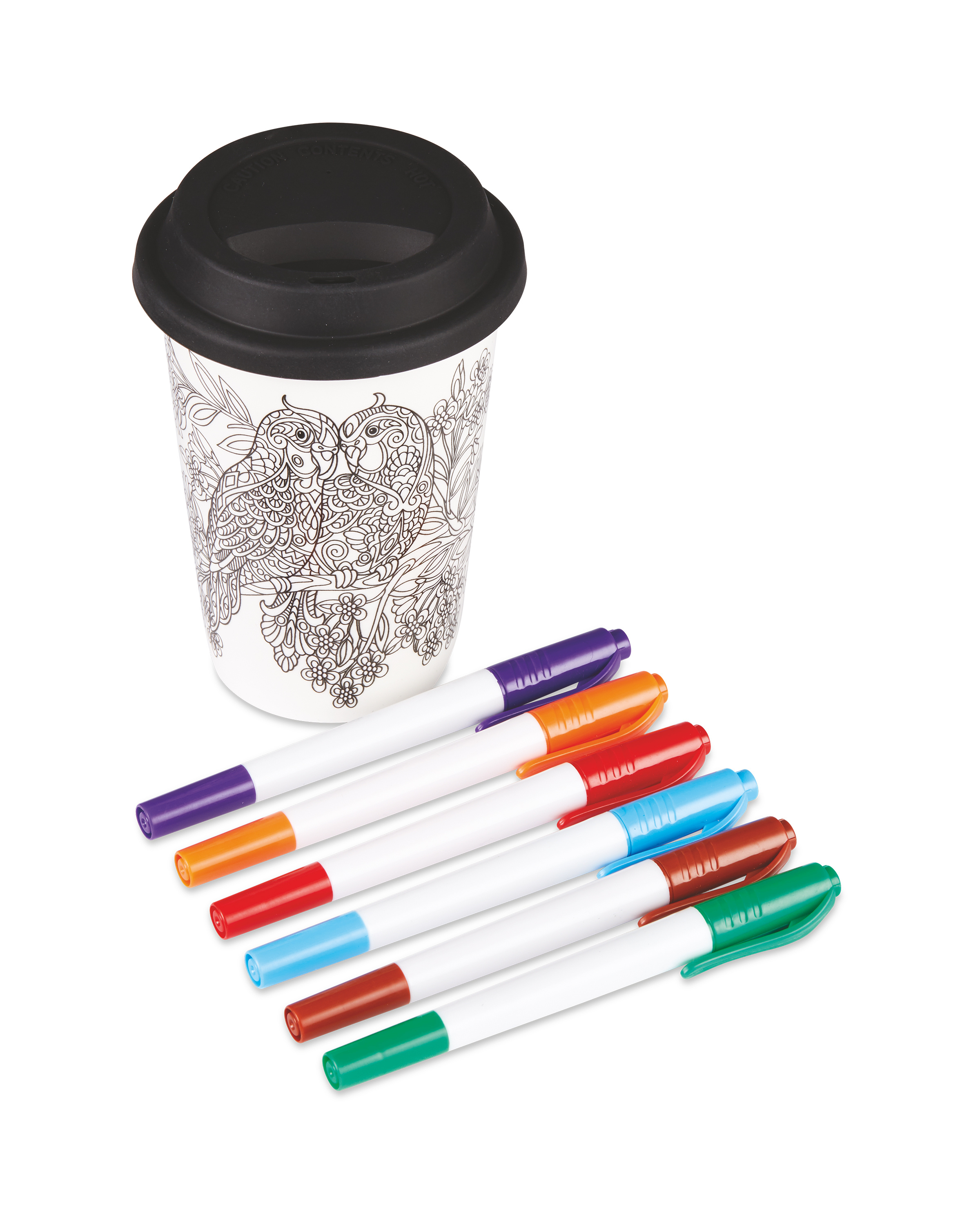 Colour Your Own Tropical Travel Mug ALDI UK