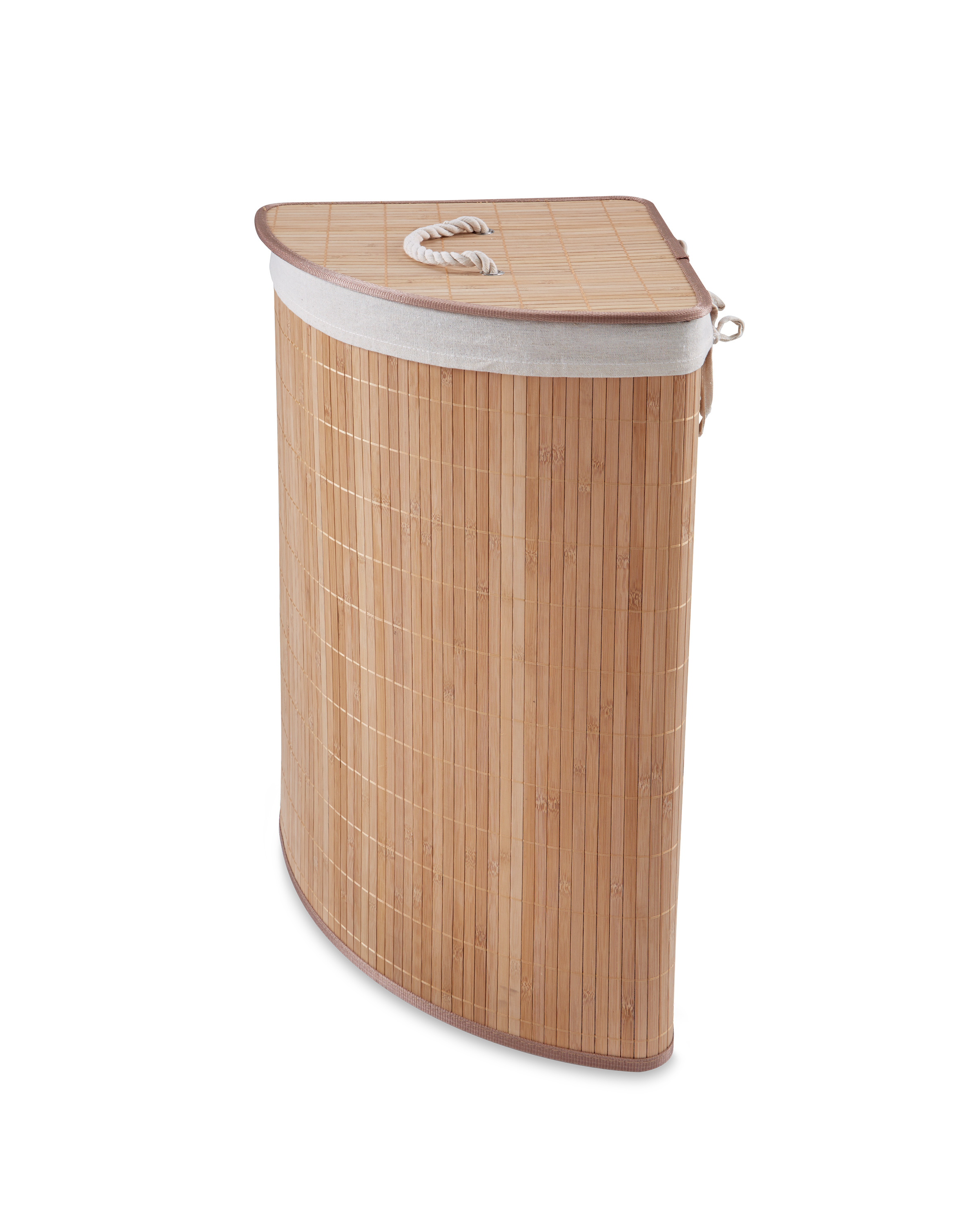 Corner Bamboo Laundry Hamper ALDI UK