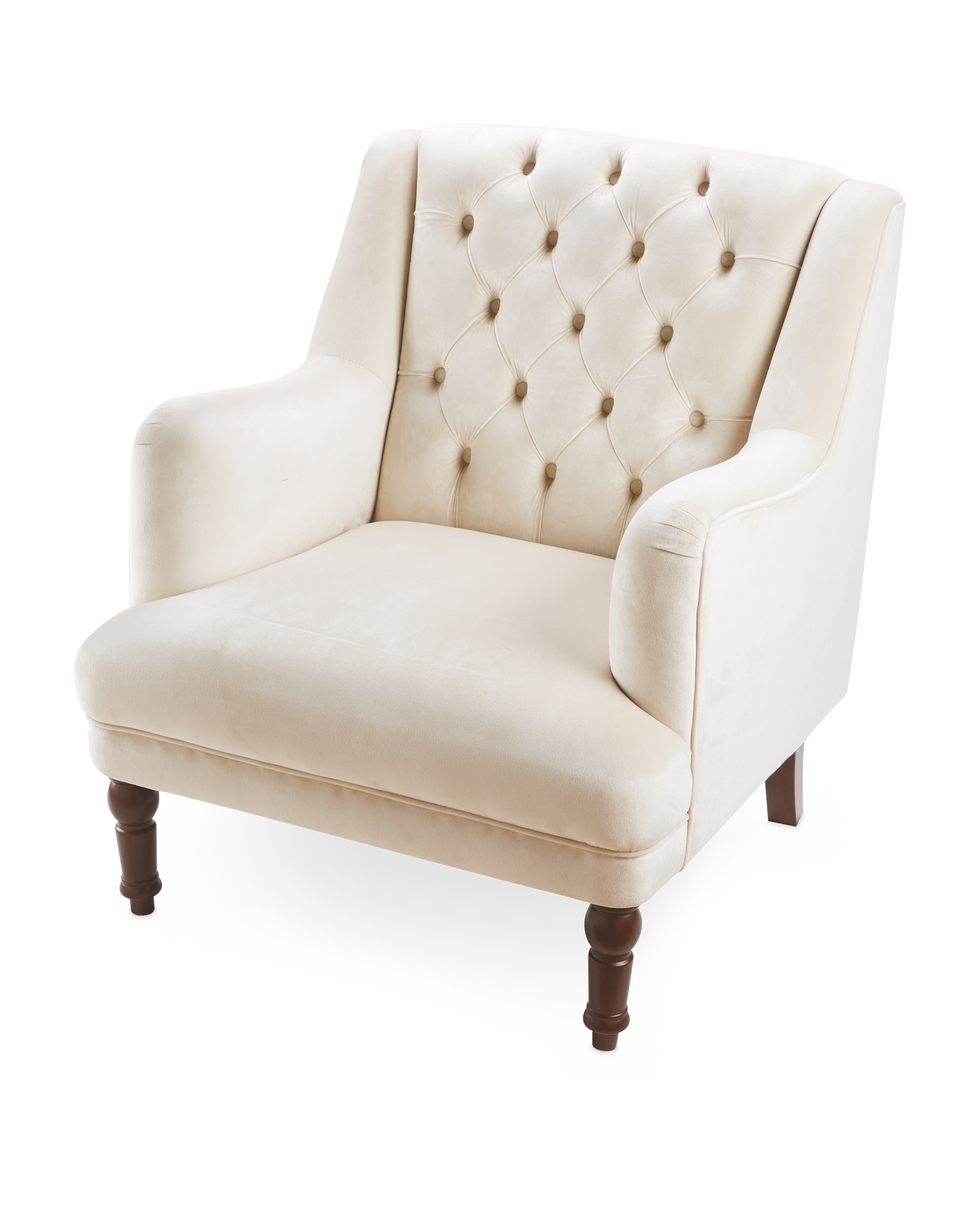 Kirkton House Cream Velvet Armchair ALDI UK