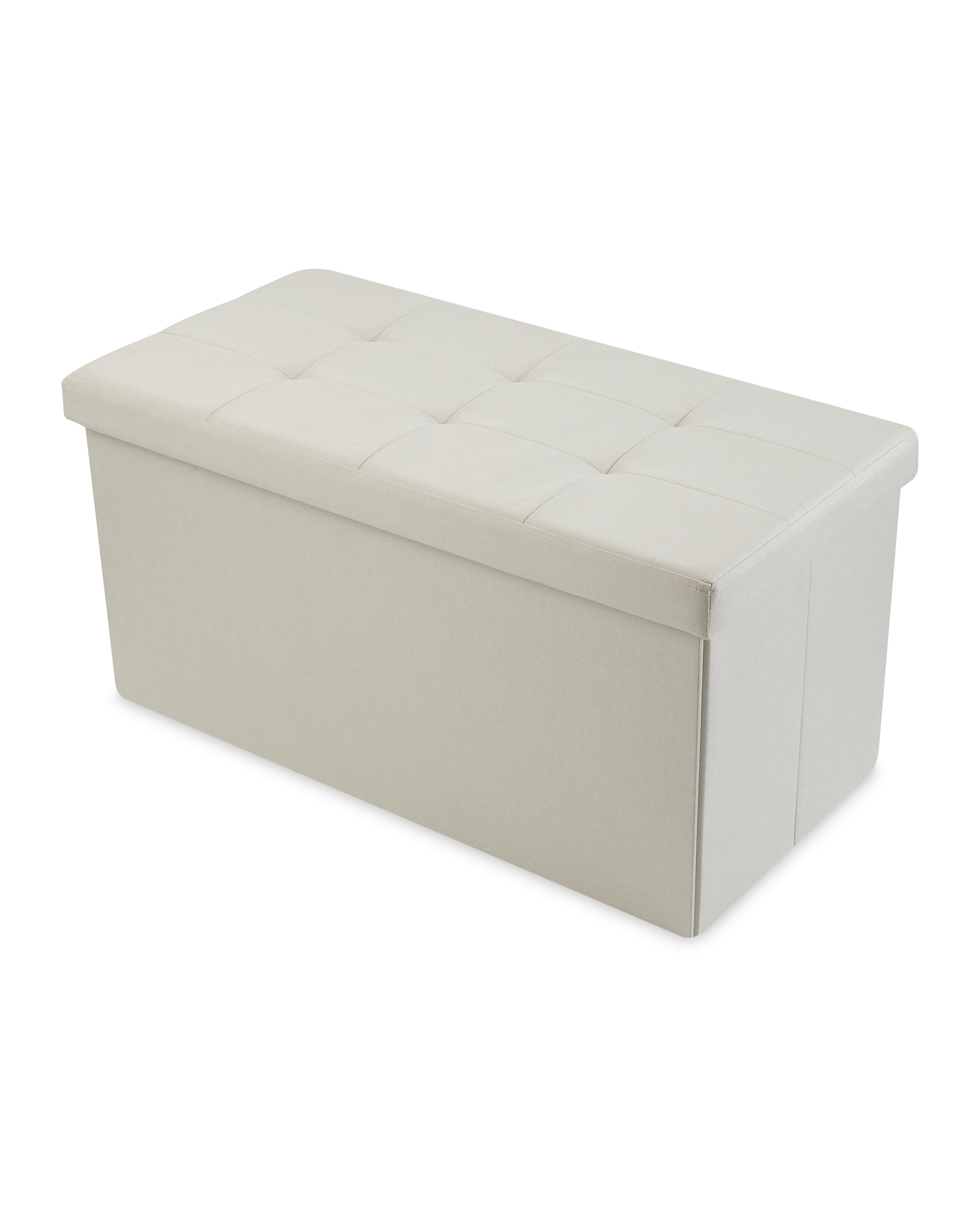 Cream Large Storage Ottoman ALDI UK