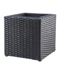 Cubed Rattan Effect Planter - ALDI UK