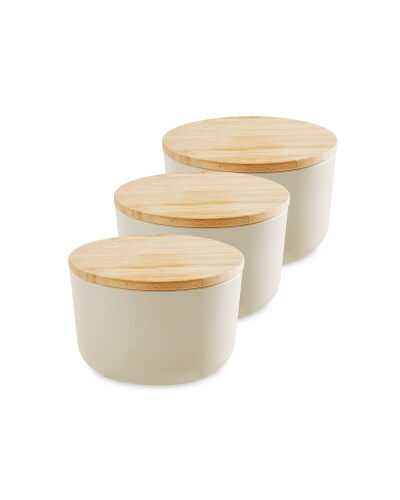 Small Bamboo Canisters 3 Pack - ALDI UK