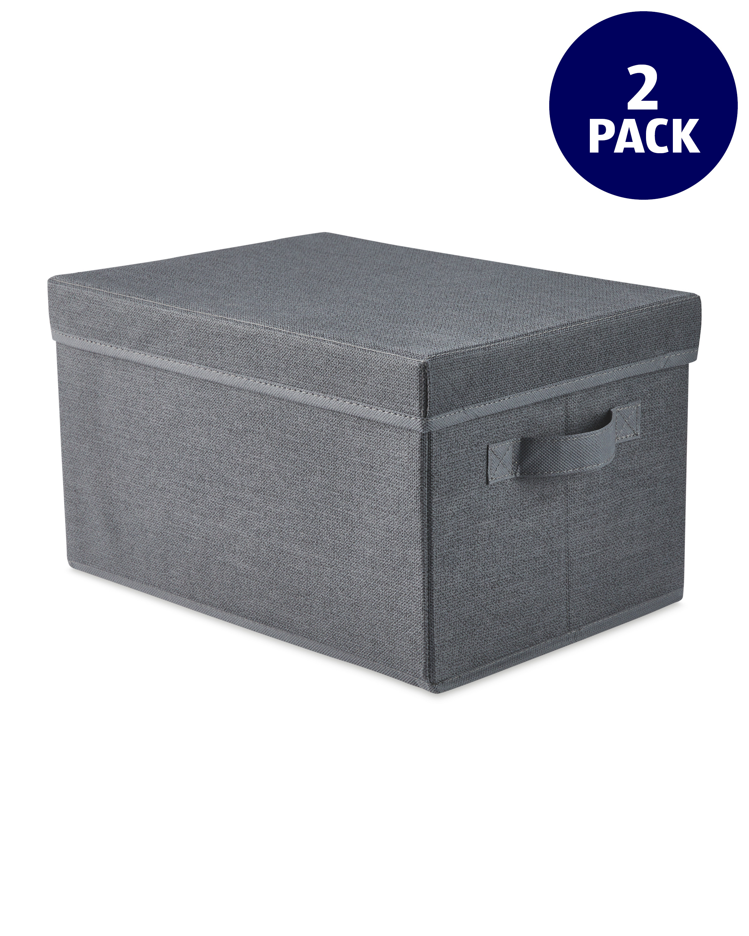Dark Grey Foldable Storage 2 Pack ALDI UK